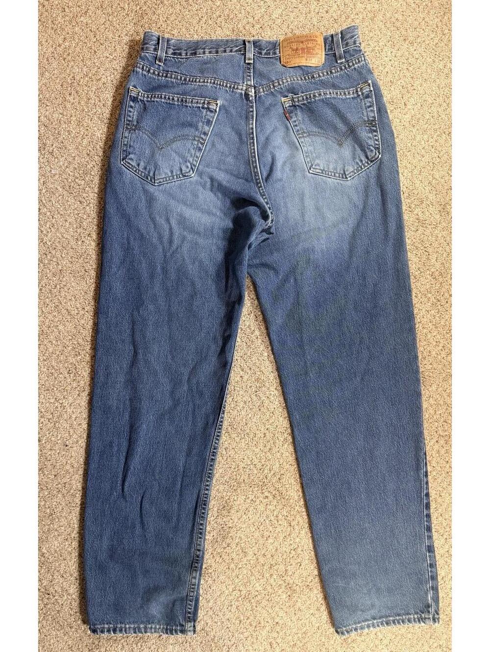 Vtg 90s Levis 550 Relaxed Fit Jeans Men 34x32 Made In USA Texas Factory 554 Blue